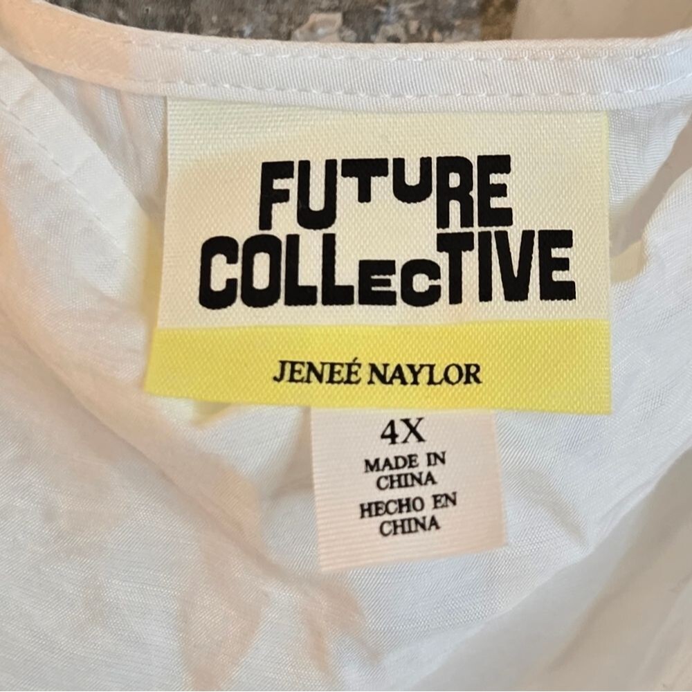 Future Collective - Target NEW Women's Plus Size 4X One Shoulder Knot Top White - Picture 5 of 13
